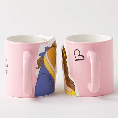 Disney kiss mug pair Beauty and the Beast SAN2519 NEW from Japan_3
