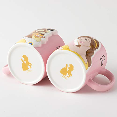 Disney kiss mug pair Beauty and the Beast SAN2519 NEW from Japan_5