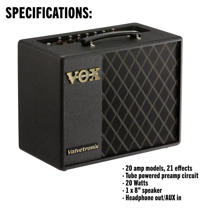 VOX modeling hybrid Guitar amplifier VT20X Valvetronix 20W 24.9Dx50Wx42.9Hcm NEW_3