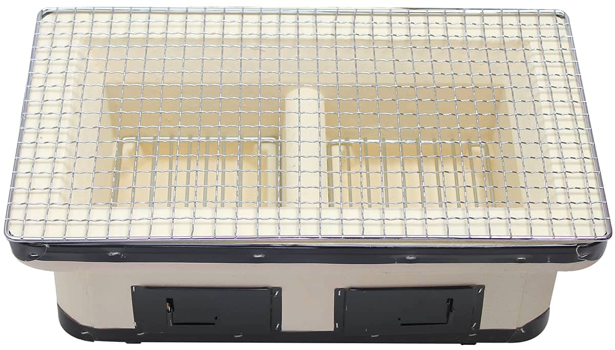 HIBACHI Style Yakitori Charcoal Stove Grill Shichirin w/tongs, net OF-7RK NEW_9