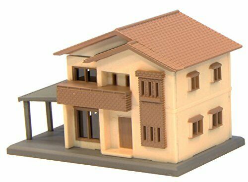 Z Scale Z-Fookey Two-Storied House A Beige NEW from Japan_1