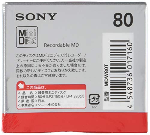 Sony Mini Disc 80 Minutes MDW80T 1Pack NEW from Japan_2