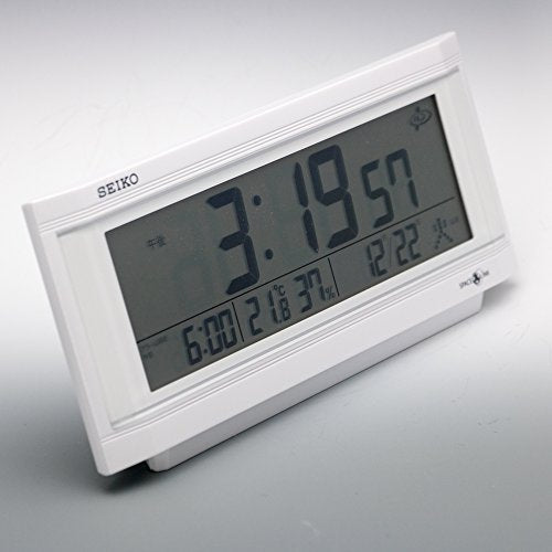 SEIKO Clock Satellite Radio Digital Calendar Temperature Humidity GP501W NEW_2