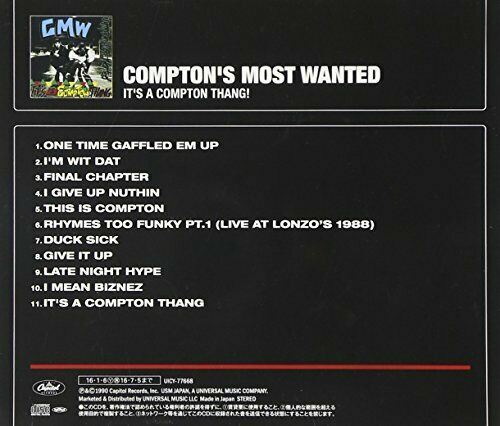 [CD] Universal It's A Compton Thang CD Compton's Most Wanted  NEW from Japan_2