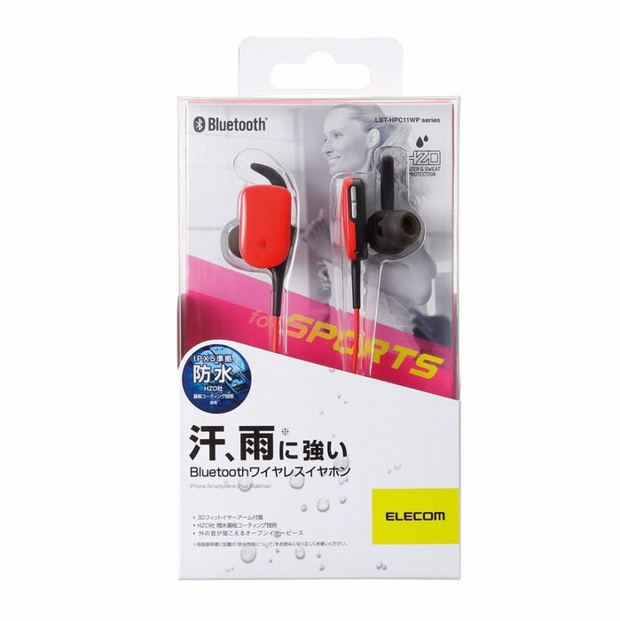 ELECOM LBT-HPC11WP RD Waterproof Bluetooth In-Ear Headset Red NEW from Japan_2