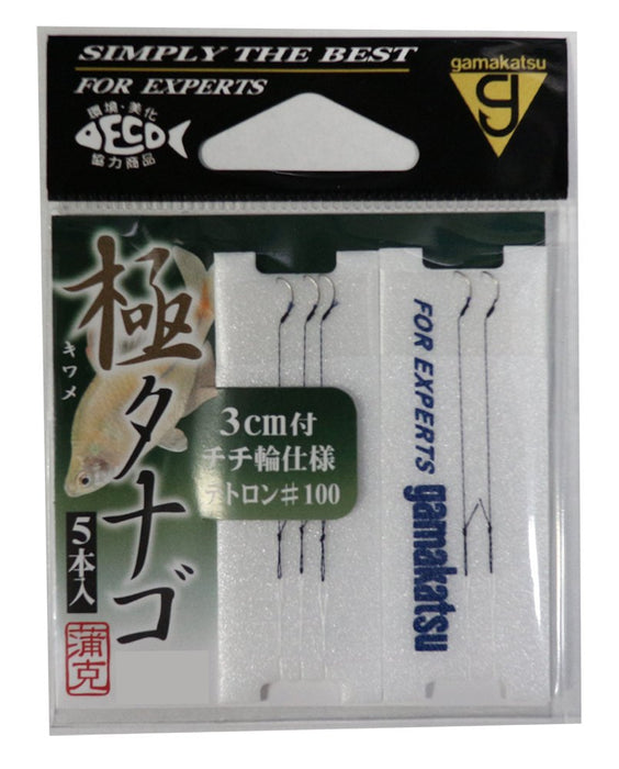Gamakatsu KIWAME TANAGO Brown Tetron 11904-0-100-07 #100. 5pcs Fishing Hook NEW_1