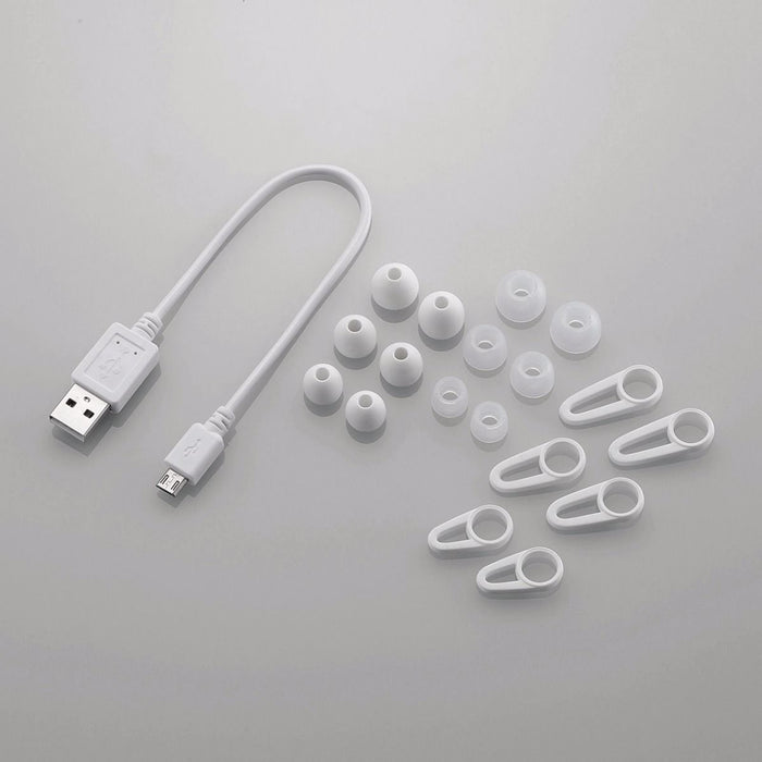 ELECOM LBT-HPC31WP　Waterproof Bluetooth In-Ear Headphones White NEW from Japan_3