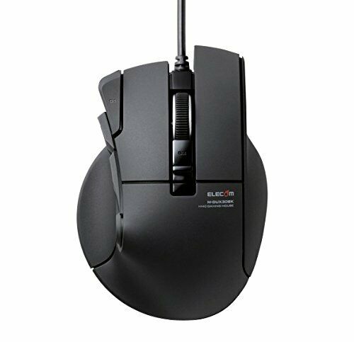 ELECOM M-DUX30BK Gaming Mouse DUX Wired 10 Button 2400dpi Hardware Macro NEW_1
