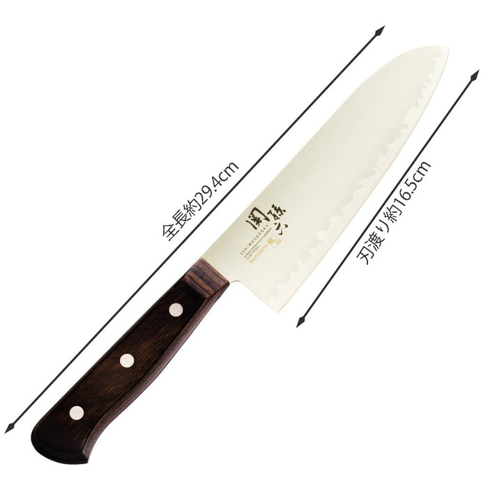 KAI Santoku Knife Sekimagoroku Momoyama 165mm AE5146 Made in Japan 175g NEW_4