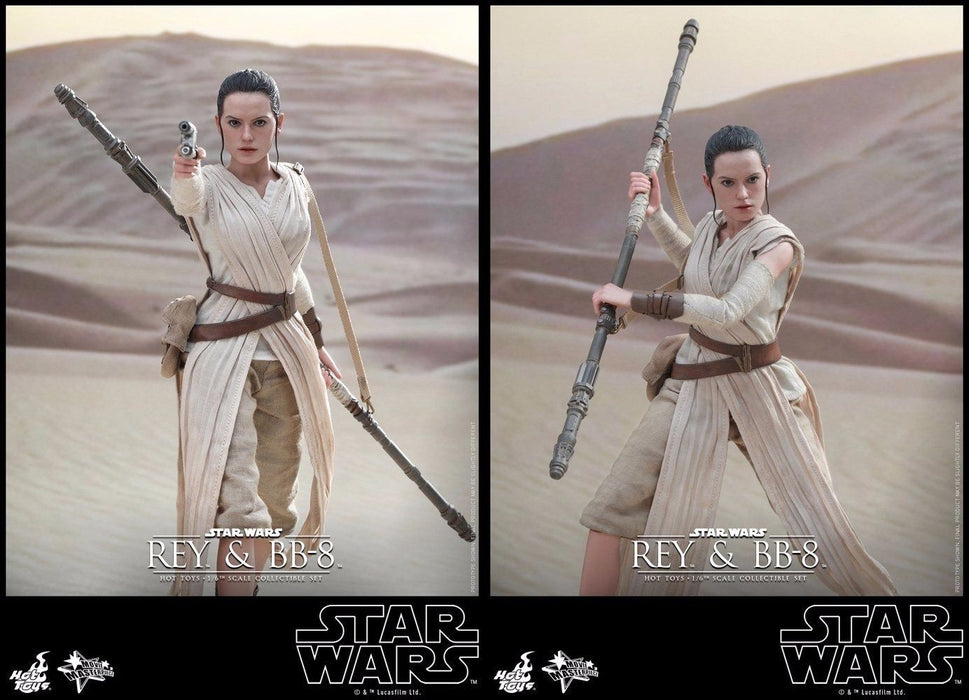 Movie Masterpiece Star Wars The Force Awakens REY & BB-8 1/6 Figure Hot Toys NEW_4