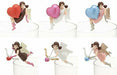 Fuchiko Heart chocolate Kitan club cup All 6 set Gashapon mascot capsule Figures_1