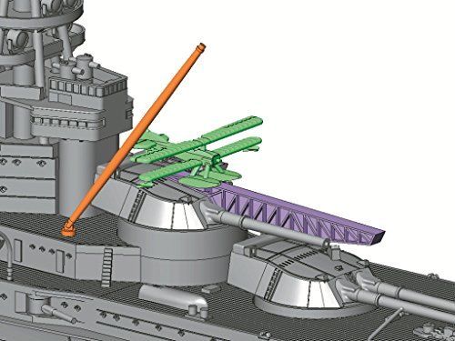 Aoshima Kanmusu Battle Ship Nagato Swept-Back Funnel 1/700 Plastic Model Kit NEW_4