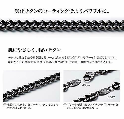 Phiten necklace titanium carbide chain necklace 45cm NEW from Japan_2