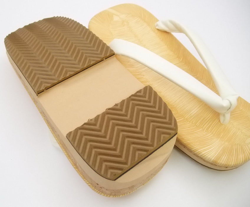 Asakusa Kimono Market Made in Japan setta cork bottom male L 25-26cm white thong_5