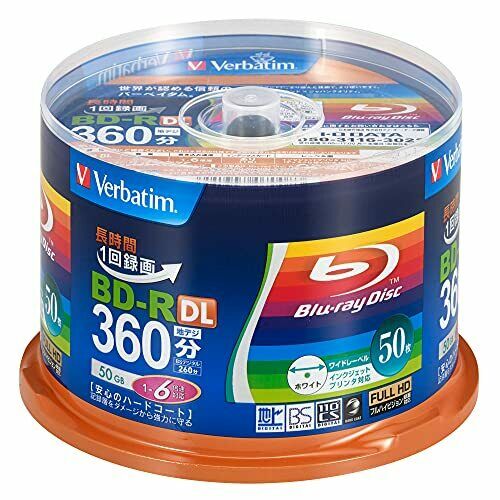 Verbatim Blank Blu-ray Discs 50GB BD-R DL 4x 6x 50 discs NEW from Japan_1