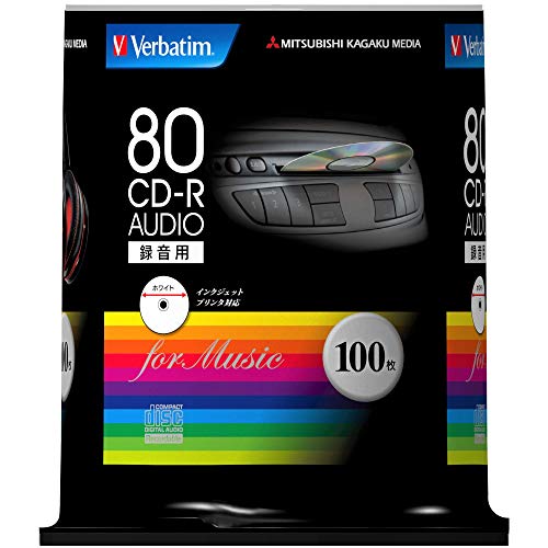 Verbatim for music CD-R 80 minutes 100 white Printable 48x V speed MUR80FP100SV1_2