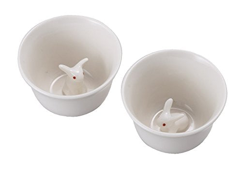 Bloom Mini Rabbit Pair Japanese sake Set 106306 NEW_1
