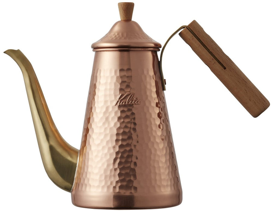 Kalita Coffee Drip Pot Slim Copper 0.7L Wood Handle TSUBAME&Kalita #52204 NEW_1
