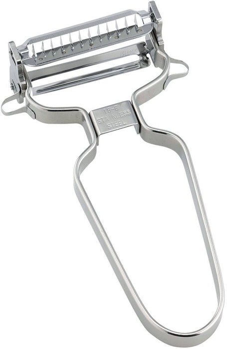 Shimomura Kikaku Stainless Steel Double Sided Peeler 37577 Made in Japan NEW_1