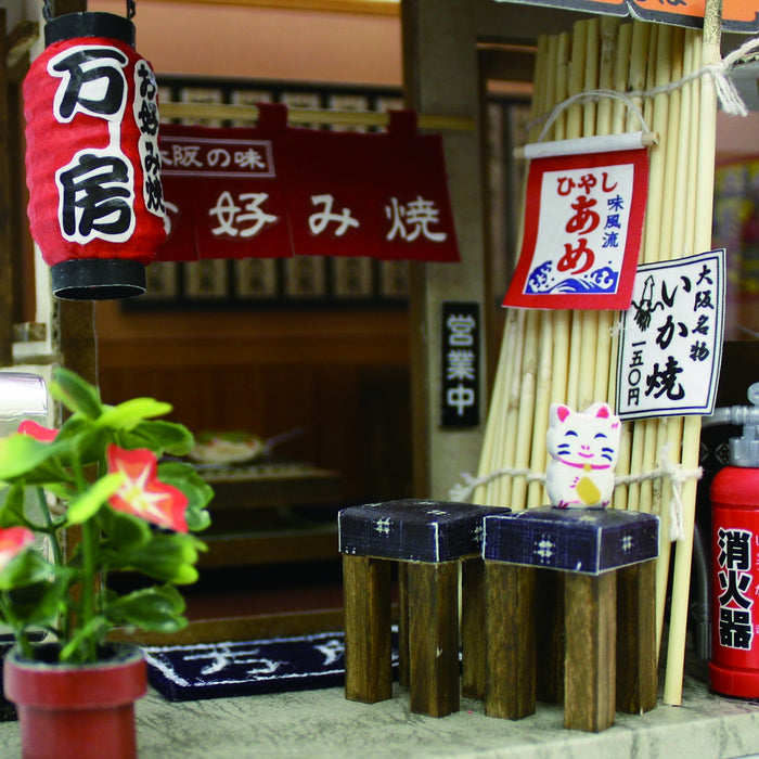 Billy Handmade Miniature Dollhouse Model Kit Naniwa Okonomiyaki Shop 8853 NEW_3
