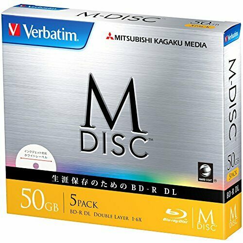 Mitsubishi Chemical Media DBR50RMDP5V1 Verbatim M-DISC BD-R DL DOUBLE LAYER 1-6X_1