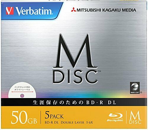 Mitsubishi Chemical Media DBR50RMDP5V1 Verbatim M-DISC BD-R DL DOUBLE LAYER 1-6X_2