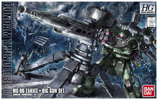 BANDAI HG 1/144 MS-06 ZAKU II + BIG GUN SET THUNDERBOLT Ver Plastic Model Kit_1