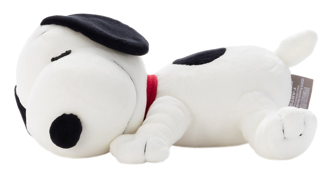 TAKARATOMY A.R.T.S Peanuts Sleeping Friends Cushion Snoopy S size Soft Touch NEW_1