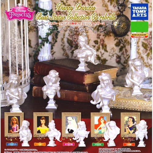 TAKARATOMYA.R.T.S DisneyPrincess bust All 5 set Gashapon mascot toys g160227s01t_1