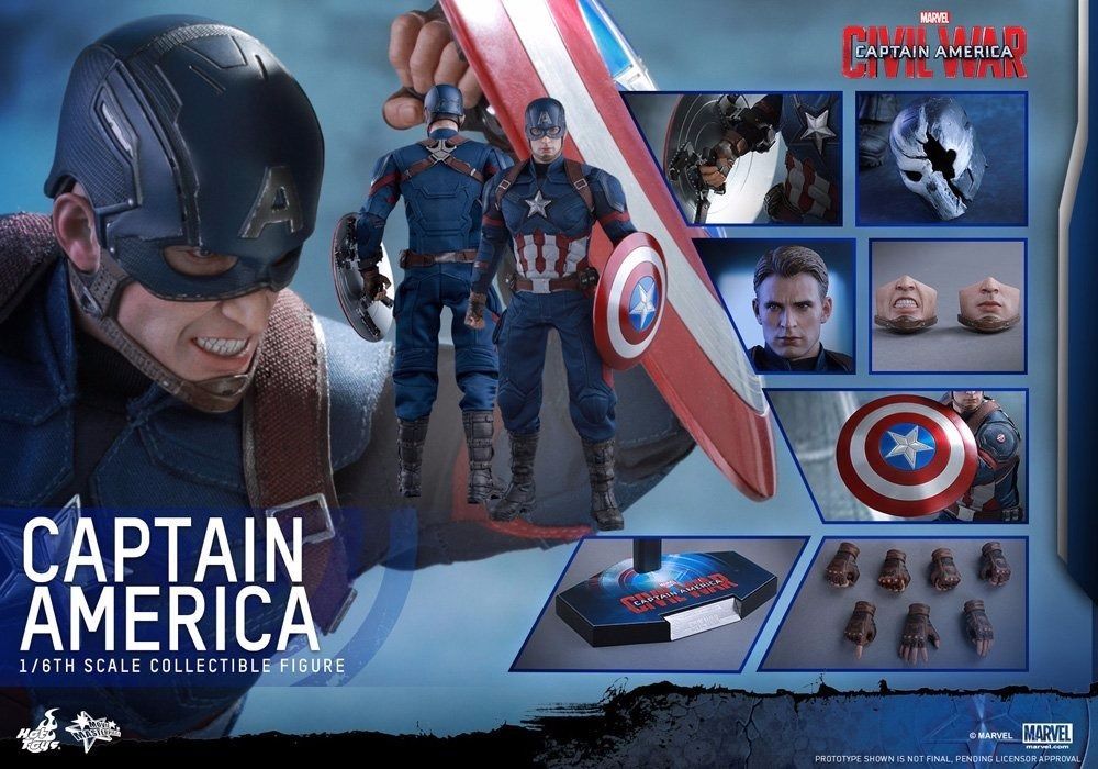 Movie Masterpiece Civil War CAPTAIN AMERICA 1/6 Figure Hot Toys NEW from Japan_7