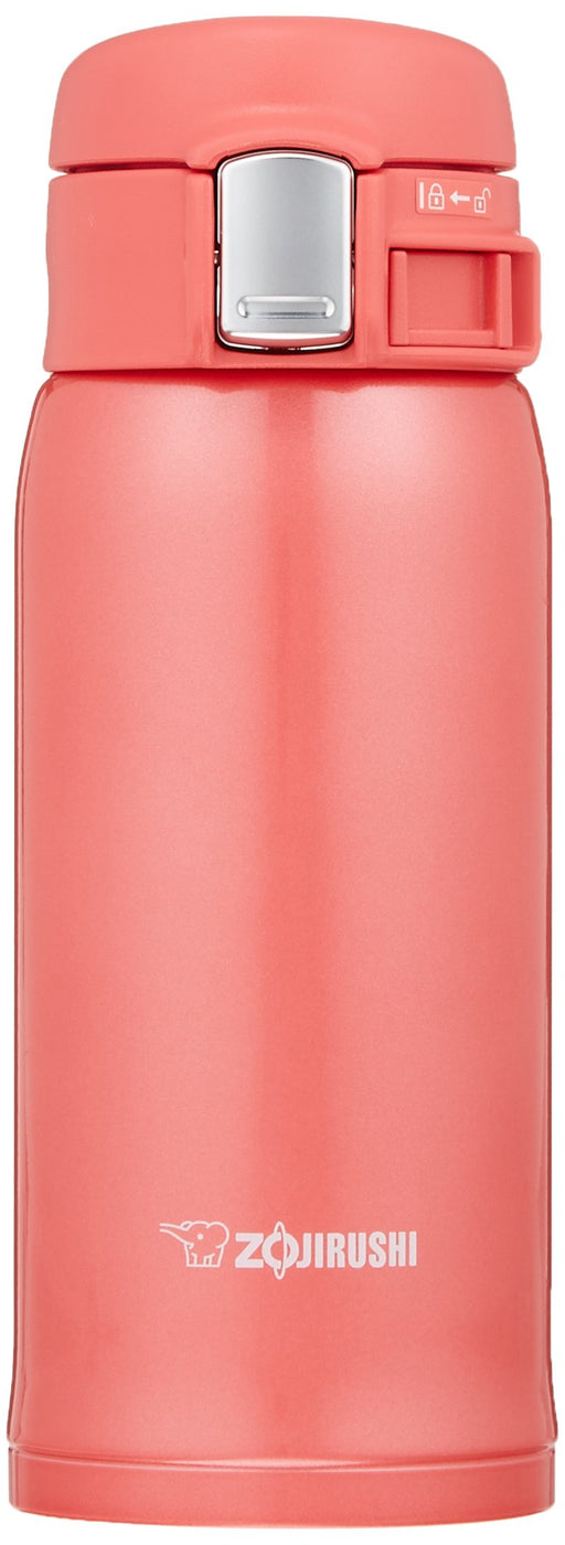 Zojirushi water bottle stainless steel mug 360ml Coral pink SM-SC36-PV NEW_1