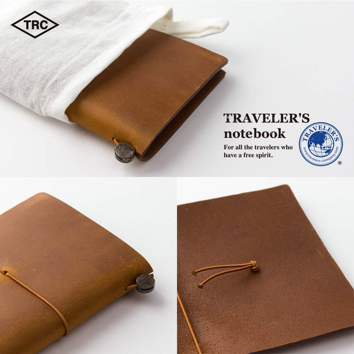 MIDORI Traveler's Note Book Passport Size Camel 15194006 H13.4xW9.8xD1cm NEW_3