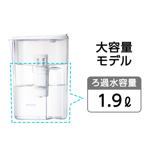 Mitsubishi Chemical Cleansui Water Purifier Filter Pot CP407-WT 2.2L White NEW_2