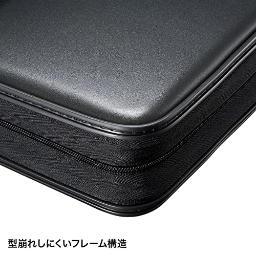 Sunwa Supply DVD/CD Semi-Hard Case 96 pieces storage black FCD-WL96BK NEW_2