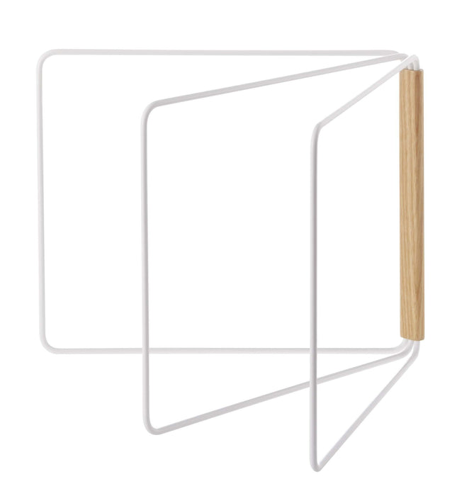 Yamazaki Industries Folding Dish Cloth Hanger Tosca White 2962 Iron, Wood NEW_1