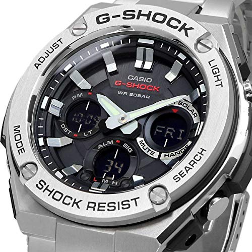 CASIO G-SHOCK Watch GST-S110D-1A Men's Silver Band Analog Digital solar NEW_2