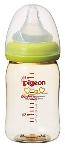 Pigeon breast milking feeling bottle bottle plastic light green 160ml NEW_2