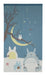 Narumikk Totoro Noren Curtain Tapestry Winter Sky and Crescent Moon 10-320 NEW_1