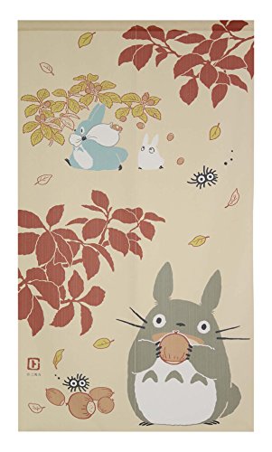 Studio Ghibli Totoro Noren Curtain Autumn Acorn 85x150cm Polyester ‎narumikk NEW_1