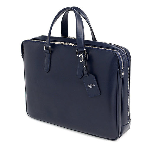 Yoshida Bag PORTER SORT BRIEF CASE (S) 116-03274 Navy Made in Japan Leather NEW_1