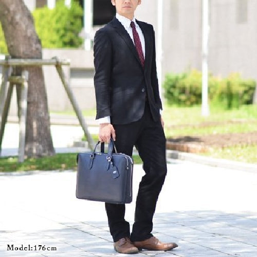 Yoshida Bag PORTER SORT BRIEF CASE (S) 116-03274 Navy Made in Japan Leather NEW_5
