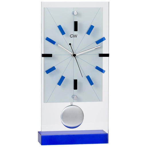 NARUMI Glass Works Linz pendulum table clock optical glass 35cm GW1000-11075 NEW_1