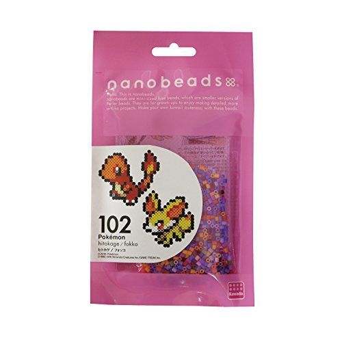 Kawada Nano Beads 102 Pokemon CHARMANDER / FENNEKIN Perler Beads Kit NEW_1