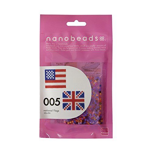 Kawada Nano Beads 005 NATIONAL FLAGS Perler Beads Kit NEW_1