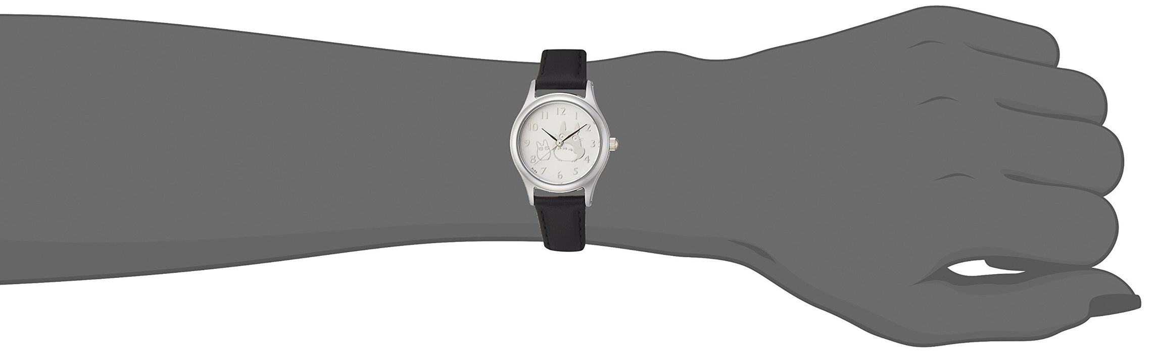 SEIKO ALBA ACCK402 Studio Ghibli Totoro Women's Watch Black Leather Band NEW_4