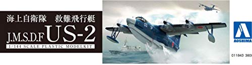 Aoshima J.M.S.D.F Rescue flying boat US-2 1/144 Plastic model kit NEW from Japan_7