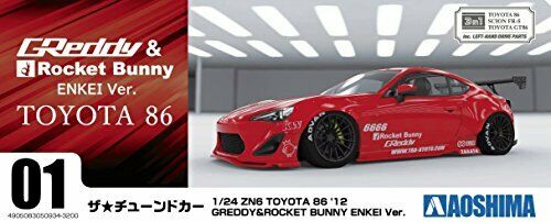 Aoshima 1/24 ZN6 Toyota86 '12 Greddy & Rocket Bunny Enkei Ver. Model Kit NEW_5