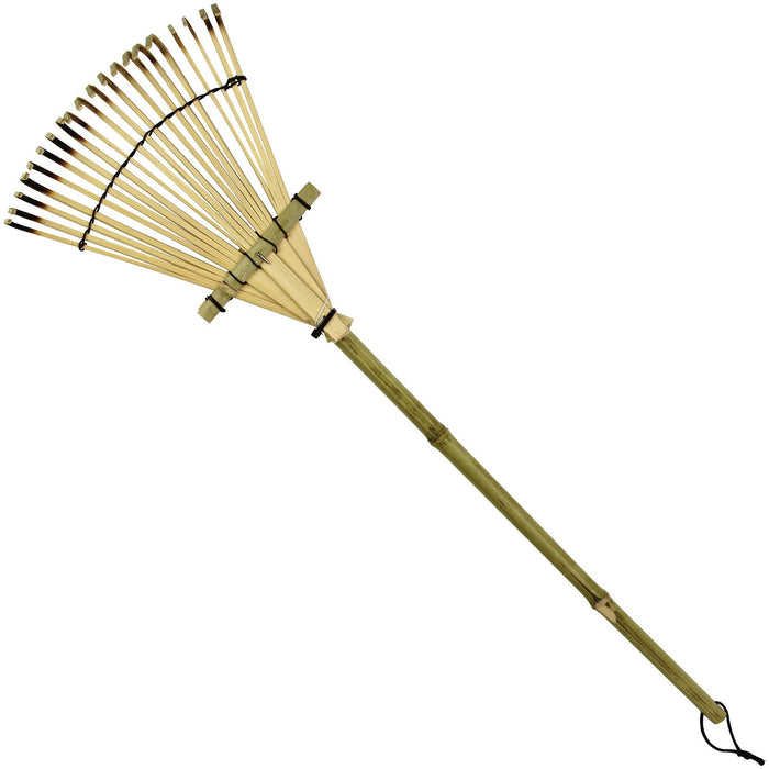 Senkichi small Bamboo Rake 670mm Made in Japan Head Width 200mm garden cleaning_1