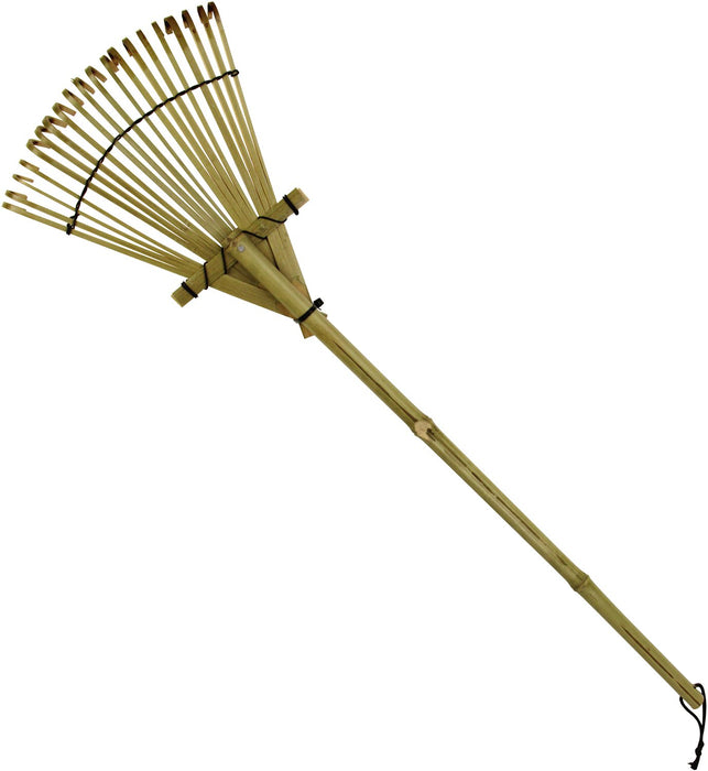 Senkichi small Bamboo Rake 670mm Made in Japan Head Width 200mm garden cleaning_3