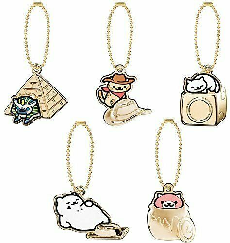 Cats gathered rubber Charm All 5 set Gashapon mascot toys NEW from Japan_4